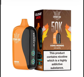 Al Fakher Crown Bar 50K Puff Cool Mango flavour at Vexora Vape Shop Dubai.