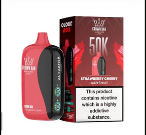 Al Fakher Crown Bar 50K Puff Strawberry Cherry flavour at Vexora Vape Shop Dubai.