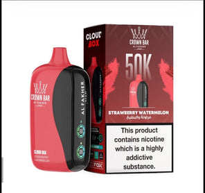 Al Fakher Crown Bar 50K Puff Strawberry watermelon flavour at Vexora Vape Shop Dubai.