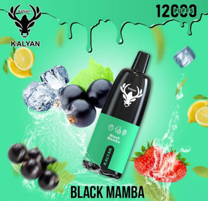 Kalyan 12000 Puffs Black Mamba disposable vape at Vexora Vape Shop Dubai.
