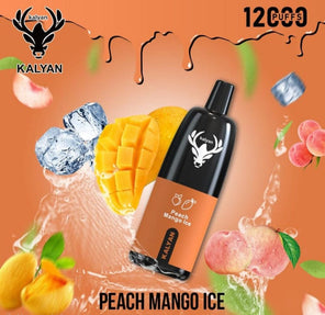 Kalyan 12000 Puffs Peach Mango Ice disposable vape at Vexora Vape Shop Dubai.