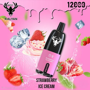 Kalyan 12000 Puffs Strawberry Iceceeam disposable vape at Vexora Vape Shop Dubai.