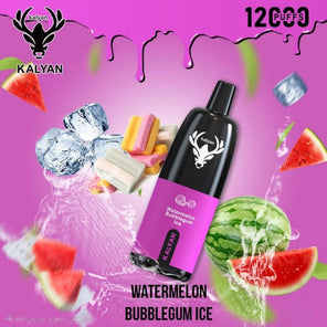 Kalyan 12000 Puffs Watermelon Bubblegum Ice disposable vape at Vexora Vape Shop Dubai.