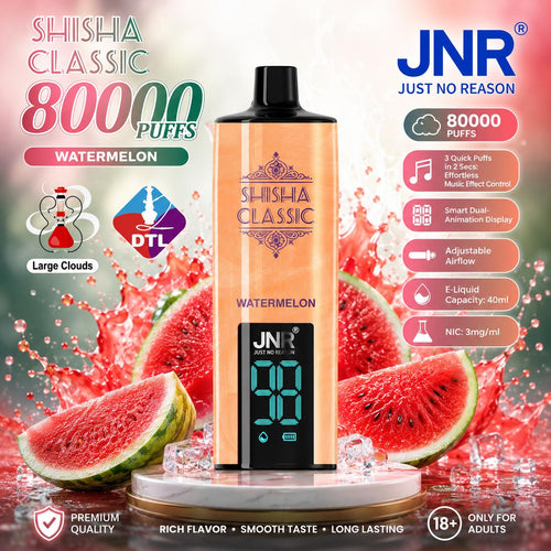JNR Shisha Classic 80000 Puffs Disposable Vape