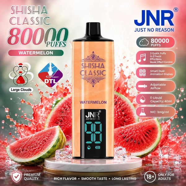 JNR Shisha Classic 80000 Puffs Disposable Vape