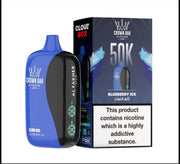 Al Fakher Crown Bar 50K Puff Blueberry Ice flavour at Vexora Vape Shop Dubai.
