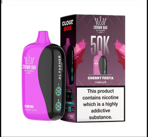Al Fakher Crown Bar 50K Puff Cherry Fiesta flavour at Vexora Vape Shop Dubai.