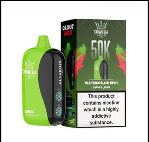 Al Fakher Crown Bar 50K Puff Watermelon Kiwi flavour at Vexora Vape Shop Dubai.