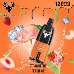 Kalyan 12000 Puffs Strawberry Peach Ice disposable vape at Vexora Vape Shop Dubai.