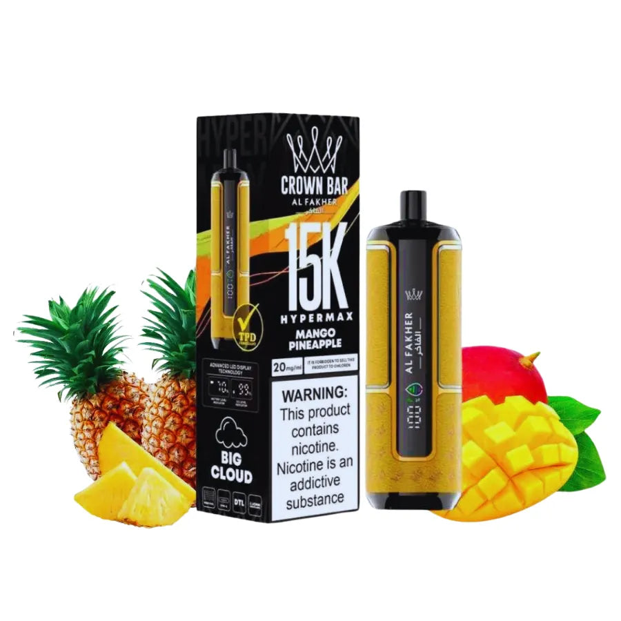 VEXORA | Al Fakher 15K Crown Bar Hypermax 15000 Puffs – Low Nicotine DTL Disposable Vape
⭐⭐⭐⭐⭐