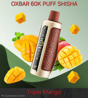 Oxbar Shisha 60000 Puffs Disposable Vape DTL 6MG | VEXORA UAE
⭐⭐⭐⭐⭐