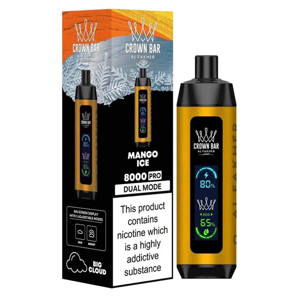 Vexora | Al Fakher Crown Bar 8000 Pro Dual Mode 50mg Disposable Vape – Up to 8000 Puffs, Premium Flavours available 
⭐⭐⭐⭐⭐
