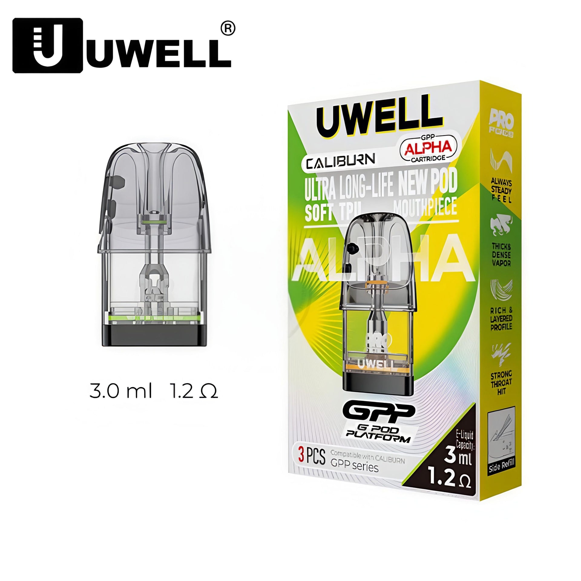 UWELL GPP Alpha Pod Cartridge 3ml | VEXORA UAE
⭐⭐⭐⭐⭐