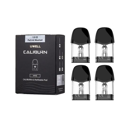 UWELL Caliburn A3 Replacement Pods 4 Pack | 1.0Ω Magnetic Pod System by Vexora UAE
⭐⭐⭐⭐⭐