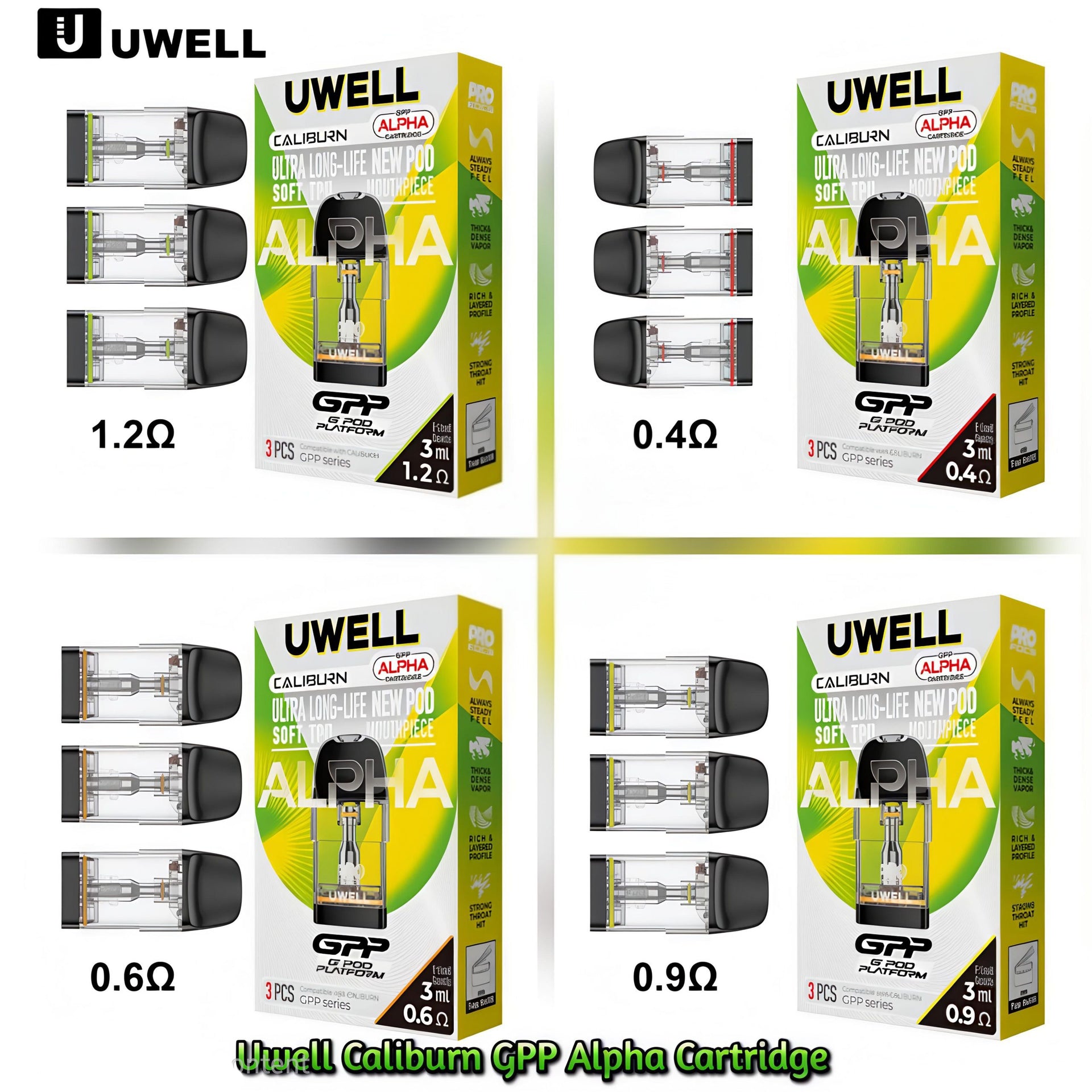 UWELL GPP Alpha Pod Cartridge 3ml | VEXORA UAE
⭐⭐⭐⭐⭐