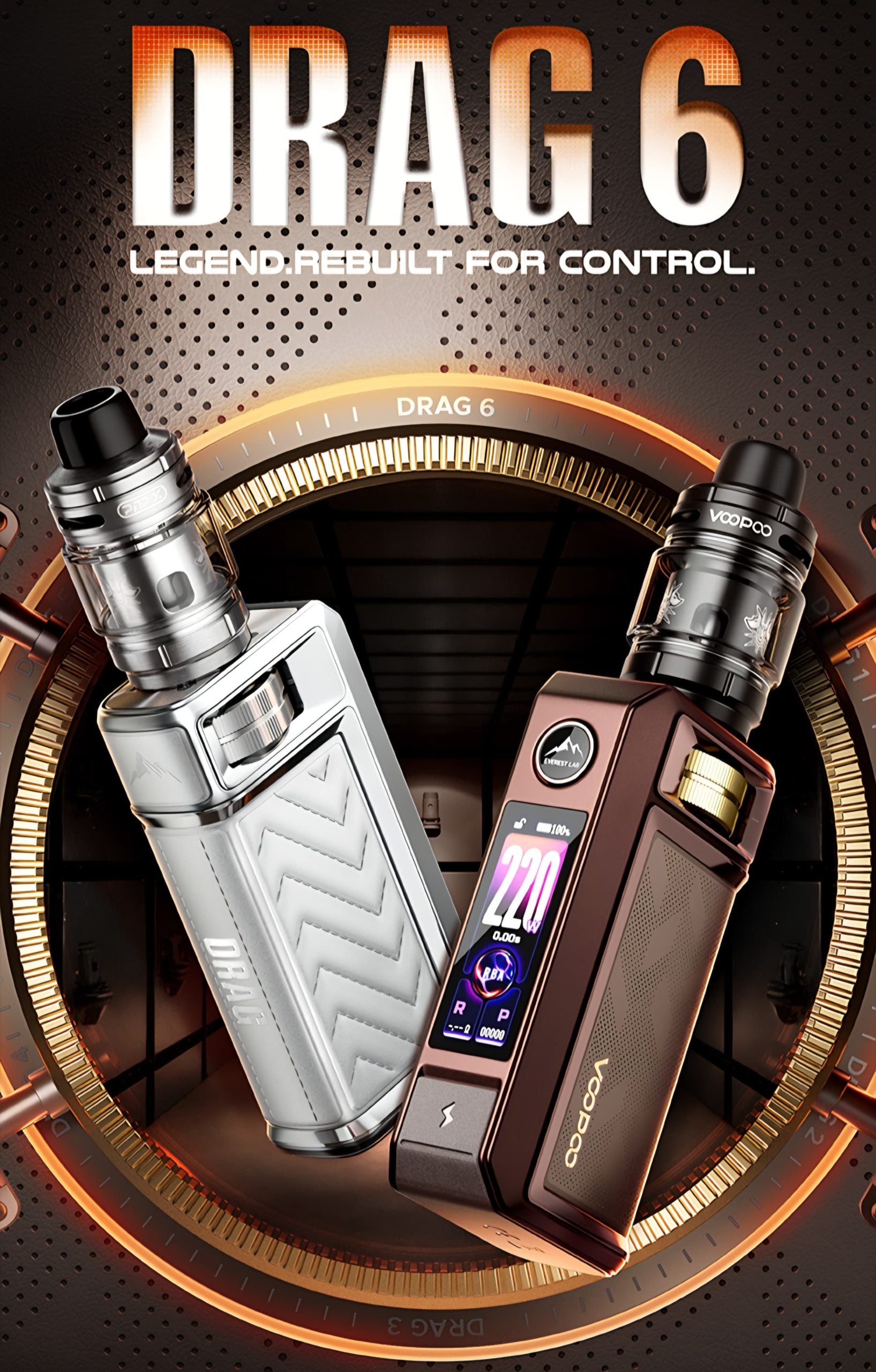 VOOPOO Drag 6 Vape Kit 220W | VEXORA UAE
⭐⭐⭐⭐⭐