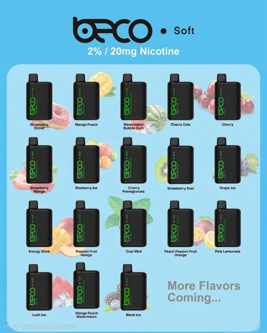 BECO Soft 6000 Puffs 20 mg Disposable Vape UAE | Buy Vape Dubai | VEXORA Vape Shop
⭐⭐⭐⭐⭐